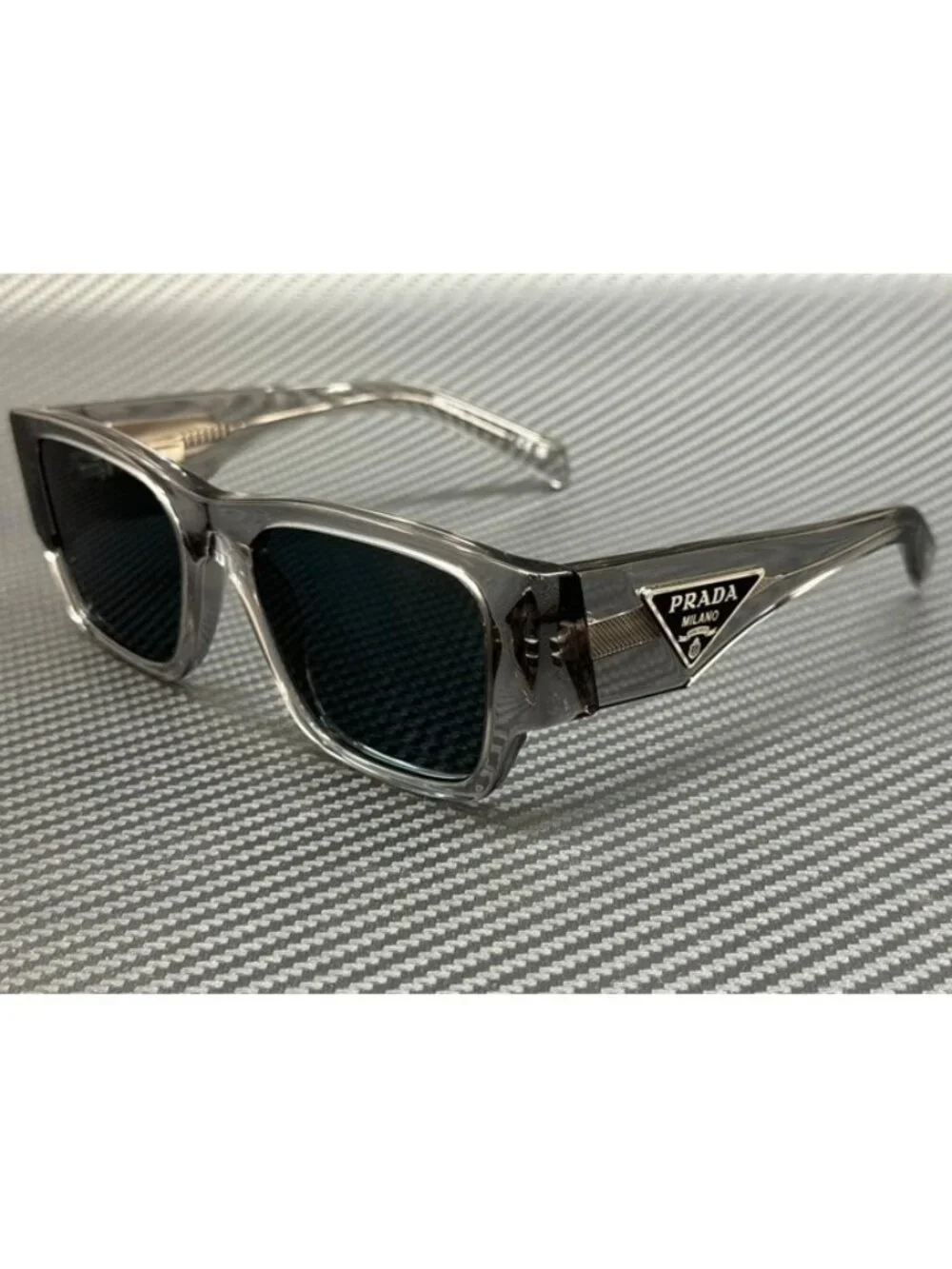 New PRADA Men Transparent Asphalt Sunglasses 54-20-140